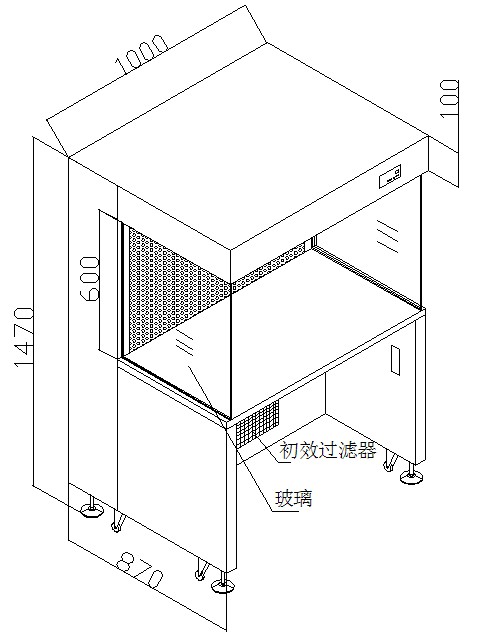 垂直流潔凈工作臺圖紙
