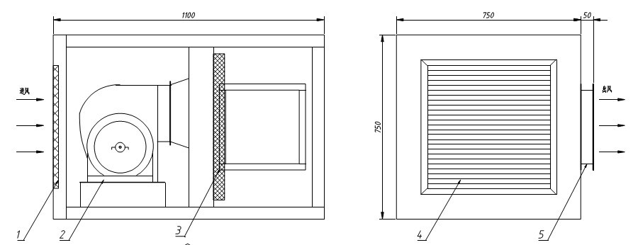 新風增壓箱結構圖
